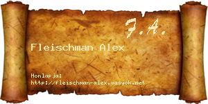 Fleischman Alex névjegykártya