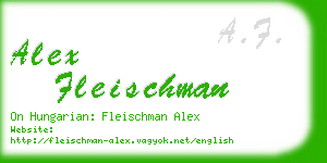 alex fleischman business card